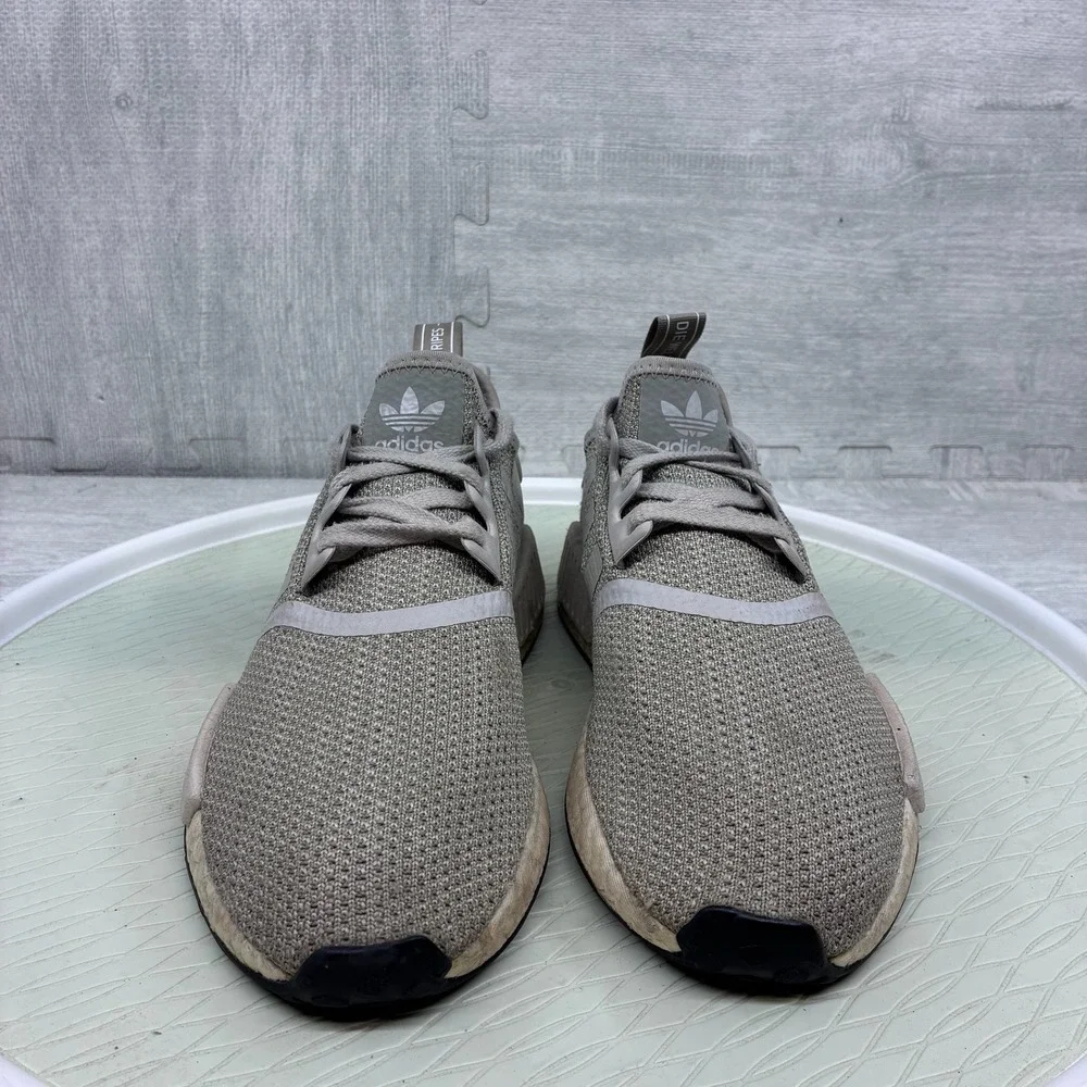 Adidas NMD R1 Sneakers Mens 8 Sesame Gray Mesh Athletic Running Shoes B76079